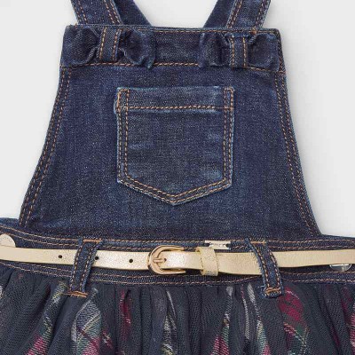 Spódnica na szelkach jeans | Art.02943 K89 Roz. 80