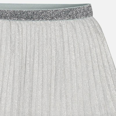 Spódnica plisowana srebna | Art.07904 K83  162cm