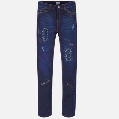 Spodnie długie jeans fantazja | Art.07503 K46 Roz. 140