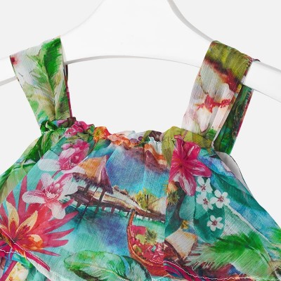 Sukienki falbanki tropiki | Art.03955 K7 Roz. 92