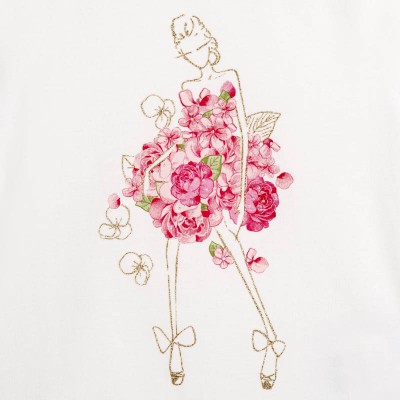 Koszulka k/r lalka kwiatki | Art.06007 K18 Roz. 140